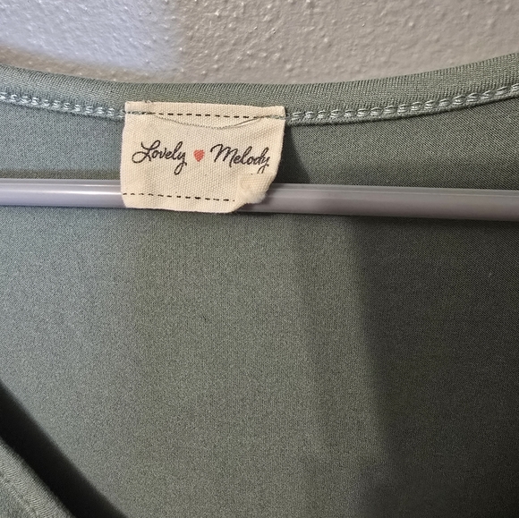 Lovely Melody Green Ruffled Sleeveless Tank Top - Picture 2 of 3